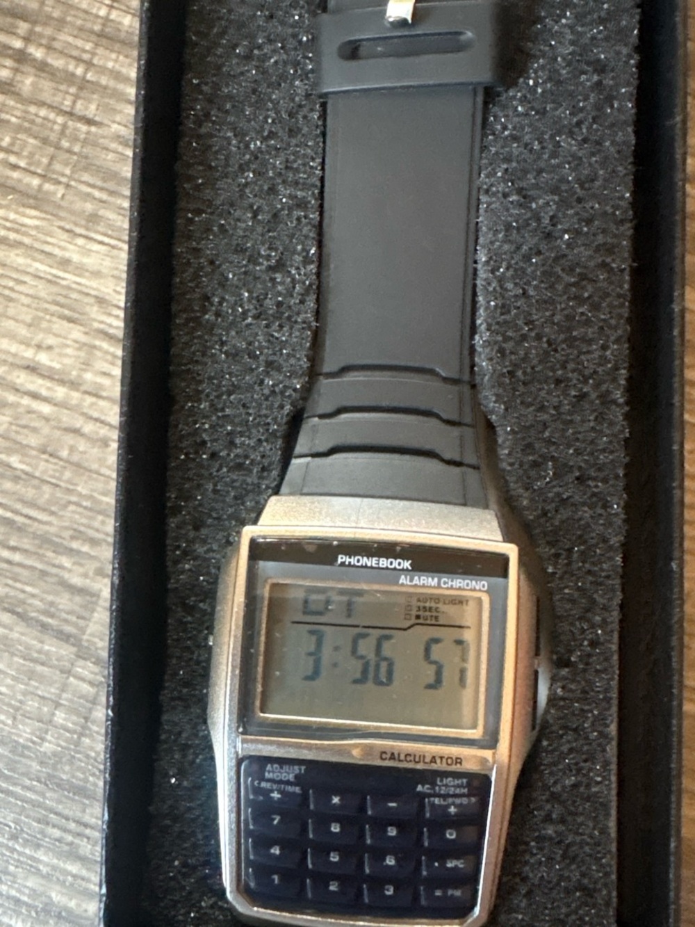 Digital Calculator Watch in Black - Unbranded